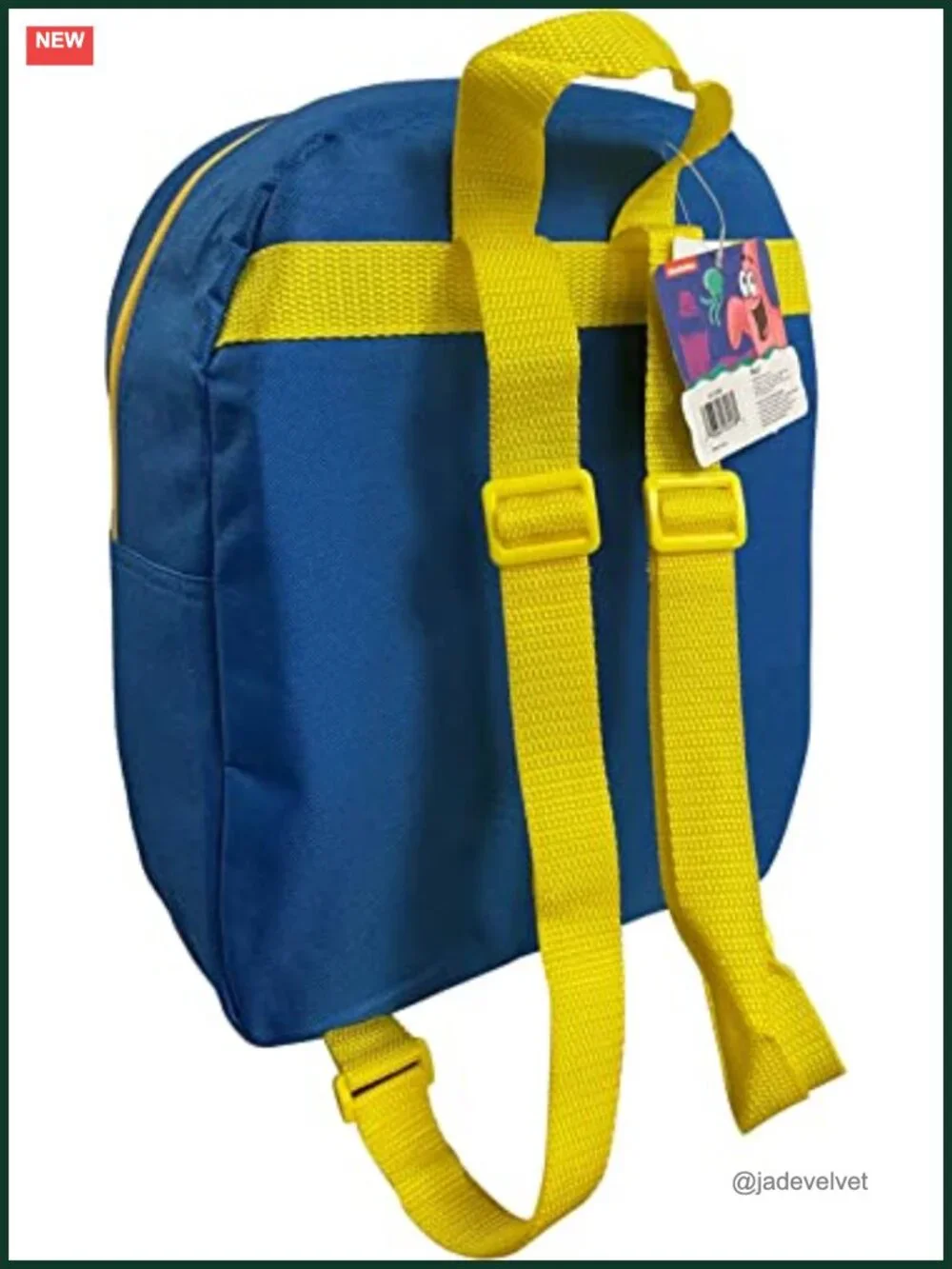 SpongeBob Toddler Mini Backpack - Durable Polyester, Adjustable Straps, 12 Inch